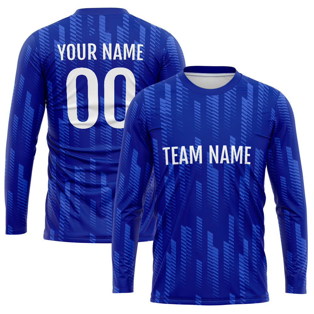 Custom Basketball Soccer Football Shooting Long T-Shirt for Adults and Kids Royal enthsush