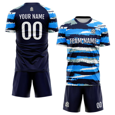 Custom Soccer Jerseys for Men Women Personalized Soccer Uniforms for Adult and Kid Blue enthsush
