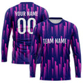 Custom Basketball Soccer Football Shooting Long T-Shirt for Adults and Kids Navy enthsush