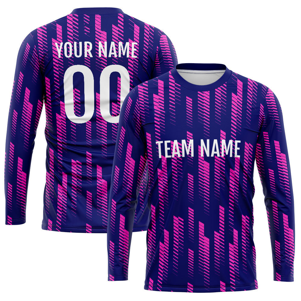 Custom Basketball Soccer Football Shooting Long T-Shirt for Adults and Kids Navy enthsush