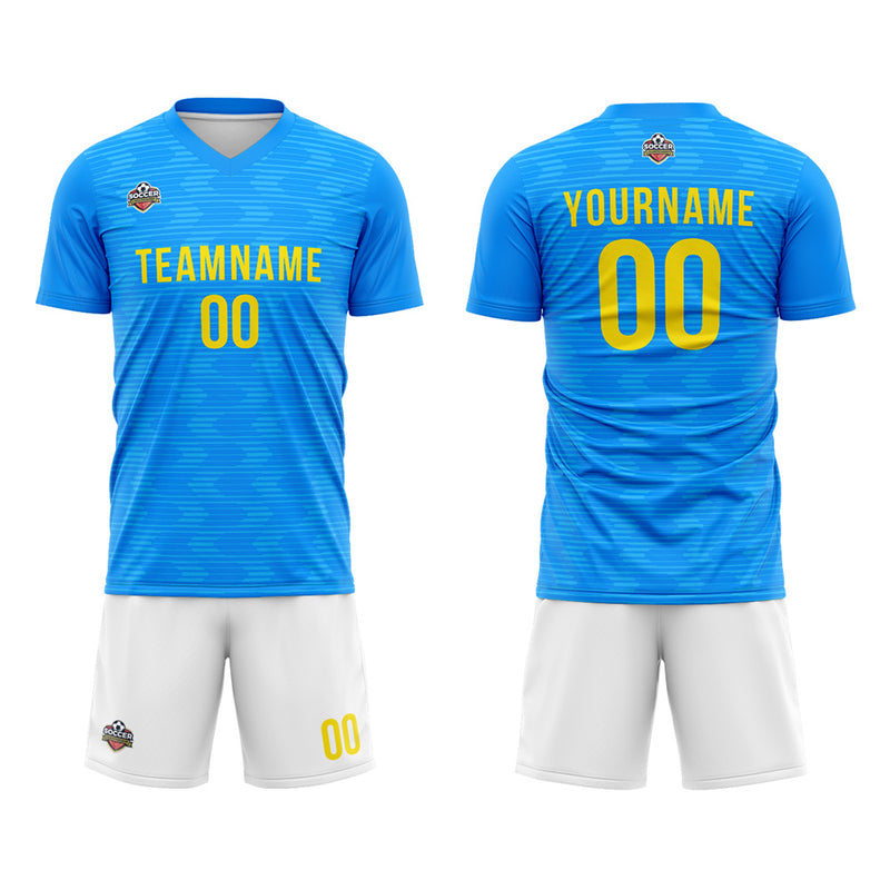Custom Soccer Jerseys for Men Women Personalized Soccer Uniforms for Adult and Kid Blue-White