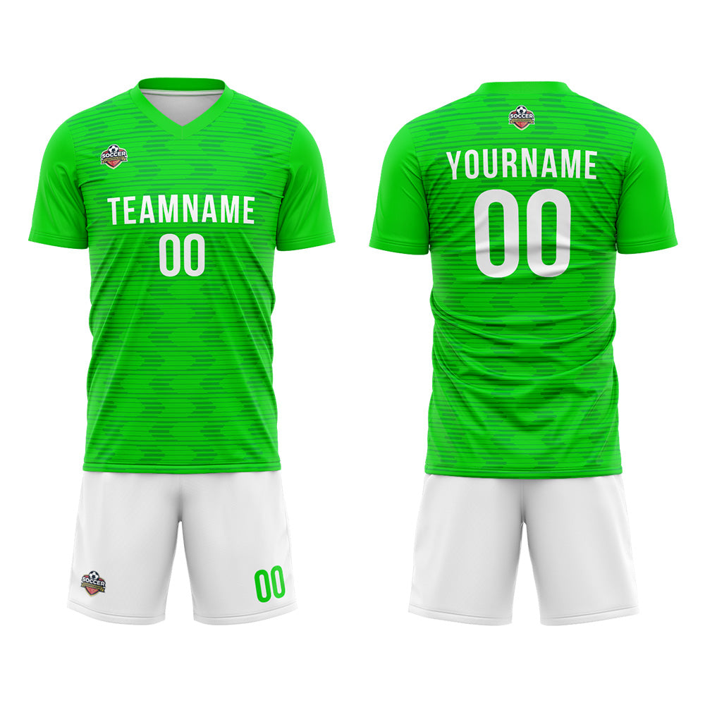 Custom Soccer Jerseys for Men Women Personalized Soccer Uniforms for Adult and Kid Green-White enthsush