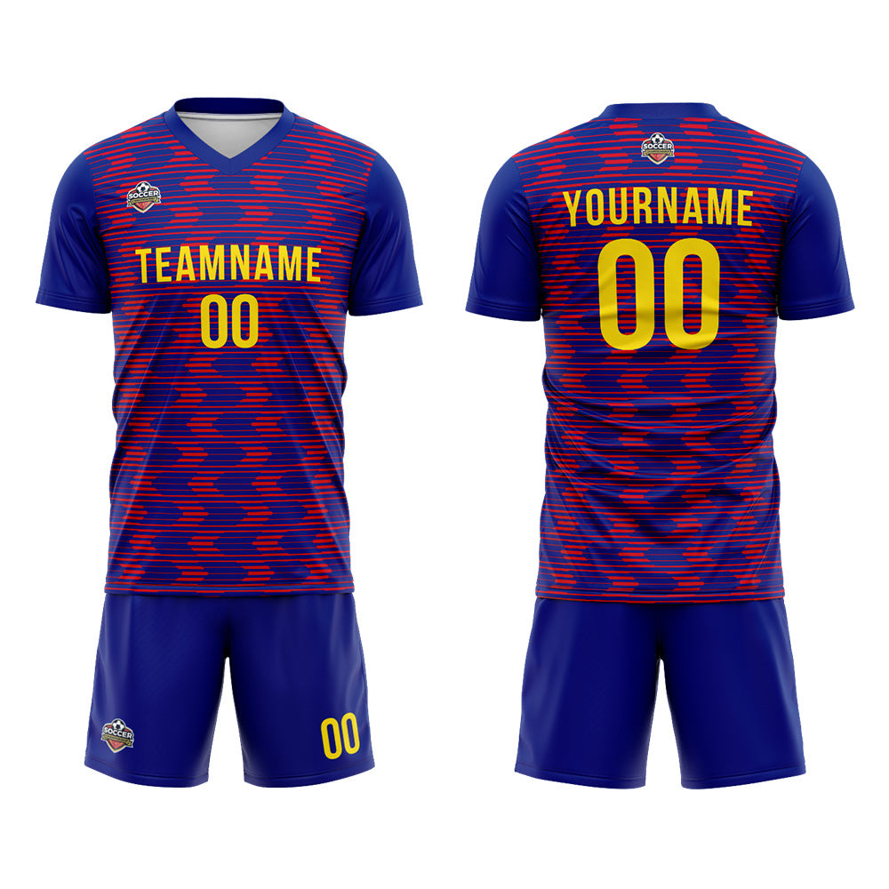 Custom Soccer Jerseys for Men Women Personalized Soccer Uniforms for Adult and Kid Royal-Red enthsush