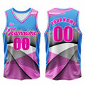 Custom Blue Pink Basketball Jersey Uniform Suit Printed Your Logo Name Number enthsush