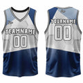 Custom Navy Gray Basketball Jersey Uniform Suit Printed Your Logo Name Number enthsush