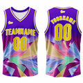 Custom Purple Basketball Jersey Uniform Suit Printed Your Logo Name Number enthsush