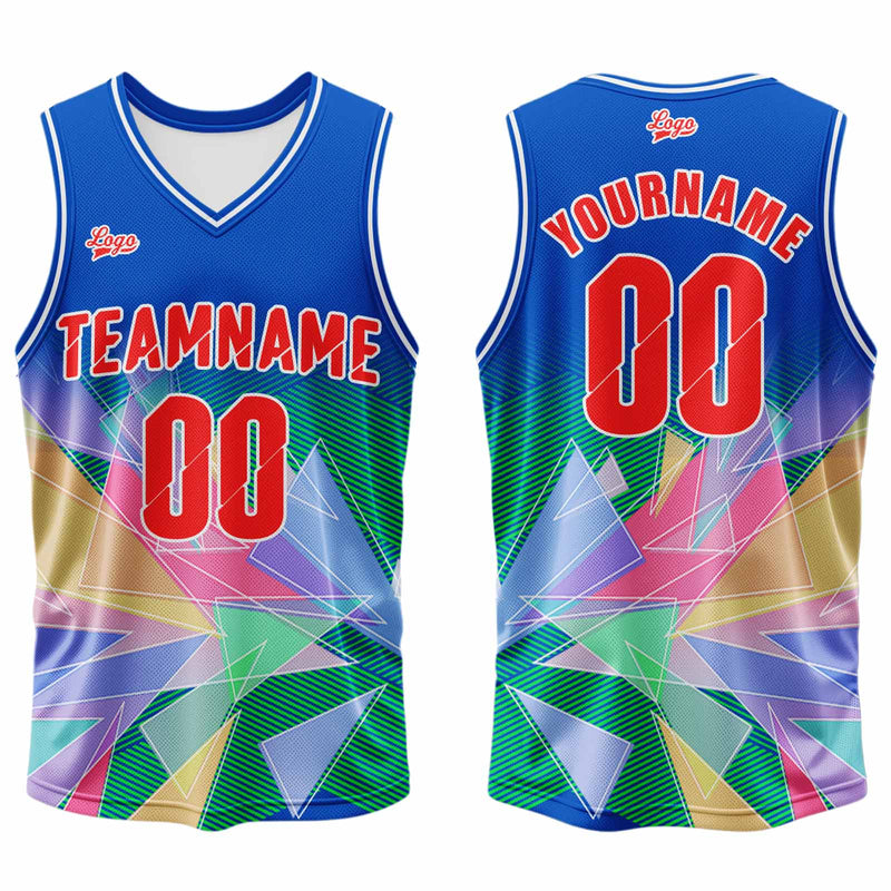 Custom Blue Basketball Jersey Uniform Suit Printed Your Logo Name Number