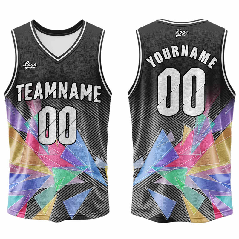 Custom Black Basketball Jersey Uniform Suit Printed Your Logo Name Number