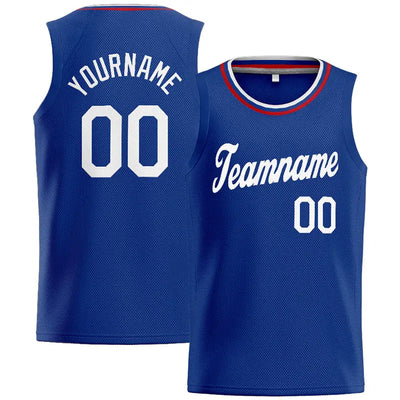 Custom Stitched Basketball Jersey for Men, Women And Kids Royal-White-Red enthsush