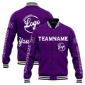 Custom Varsity Jacket Letterman jacket for Men, Women and Youth Purple enthsush