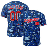 Custom Full Print Design Authentic Baseball Jersey royal camouflage