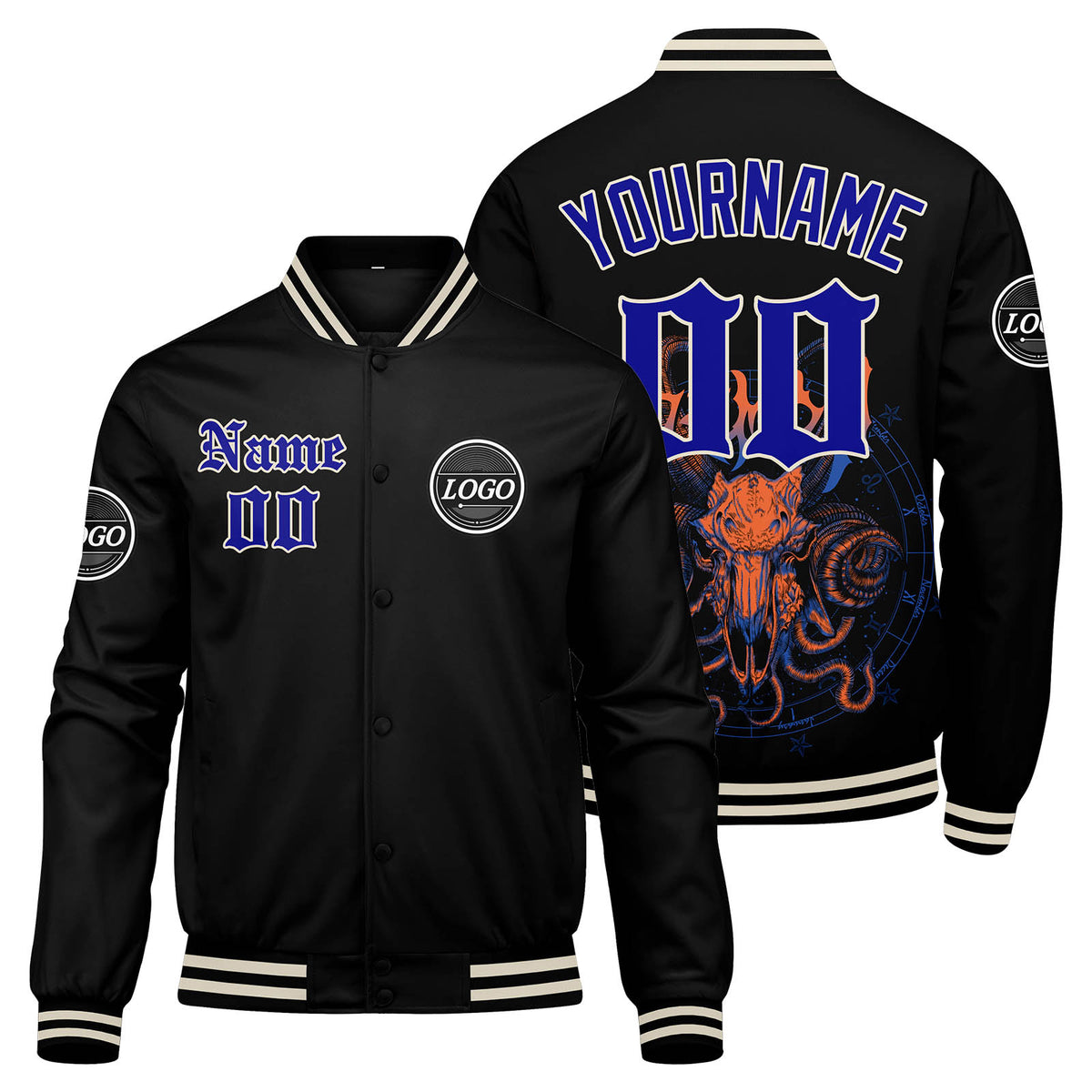 Custom Varsity Jacket Letterman jacket for Men, Women and Youth Royal enthsush