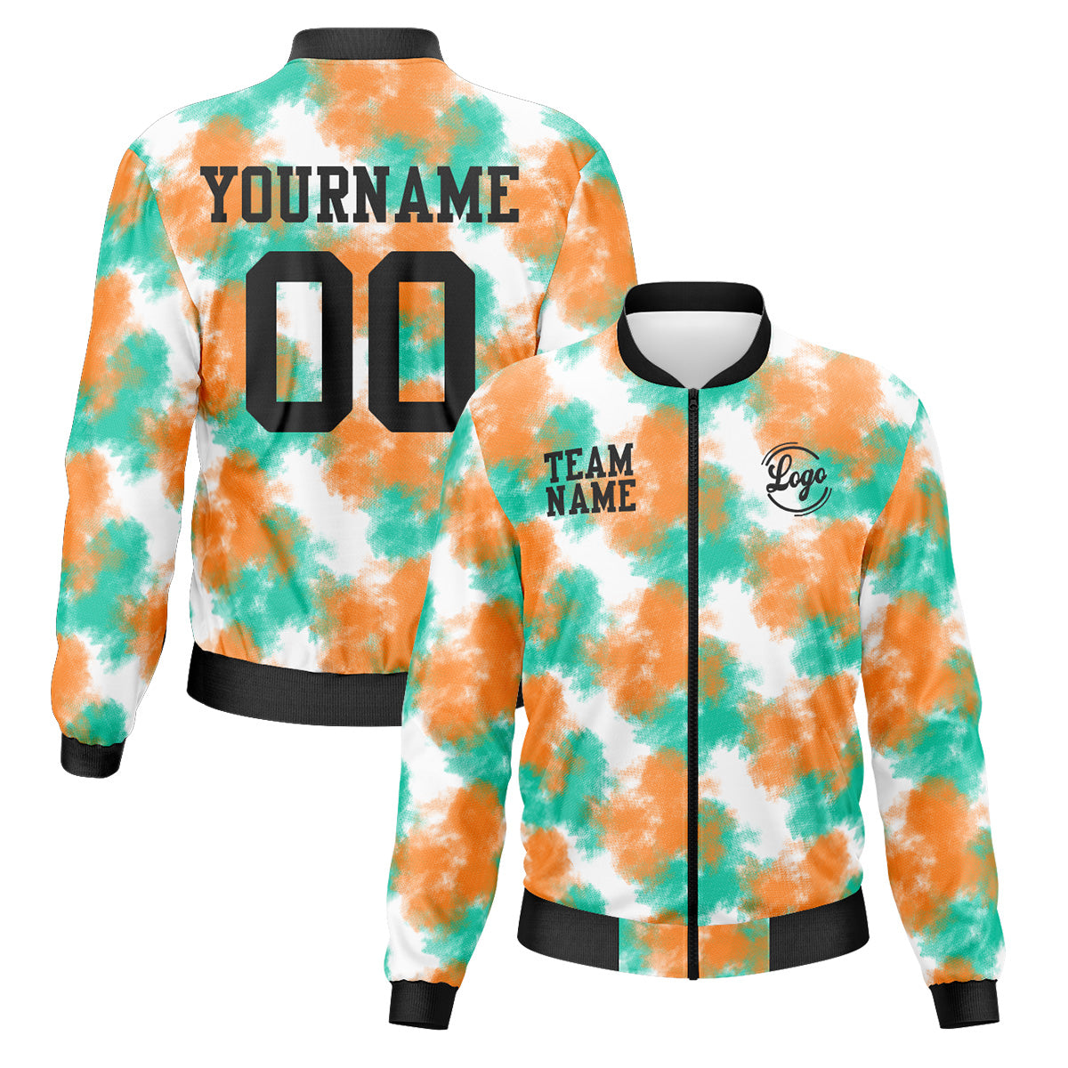 Custom Long Sleeve Windbreaker Jackets Uniform Printed Your Logo Name Number Ink-Jet enthsush