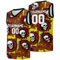 Custom basketball jersey for men and women. Stitched and printed name, number and logo Yellow enthsush