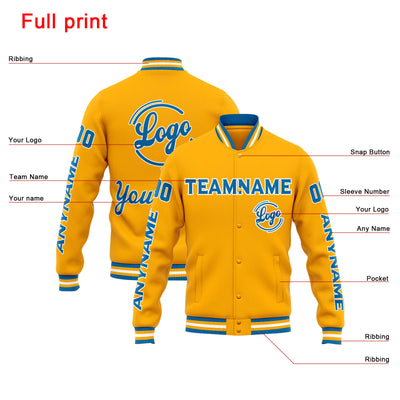 Custom Varsity Jacket Letterman jacket for Men, Women and Youth Orange Blue enthsush