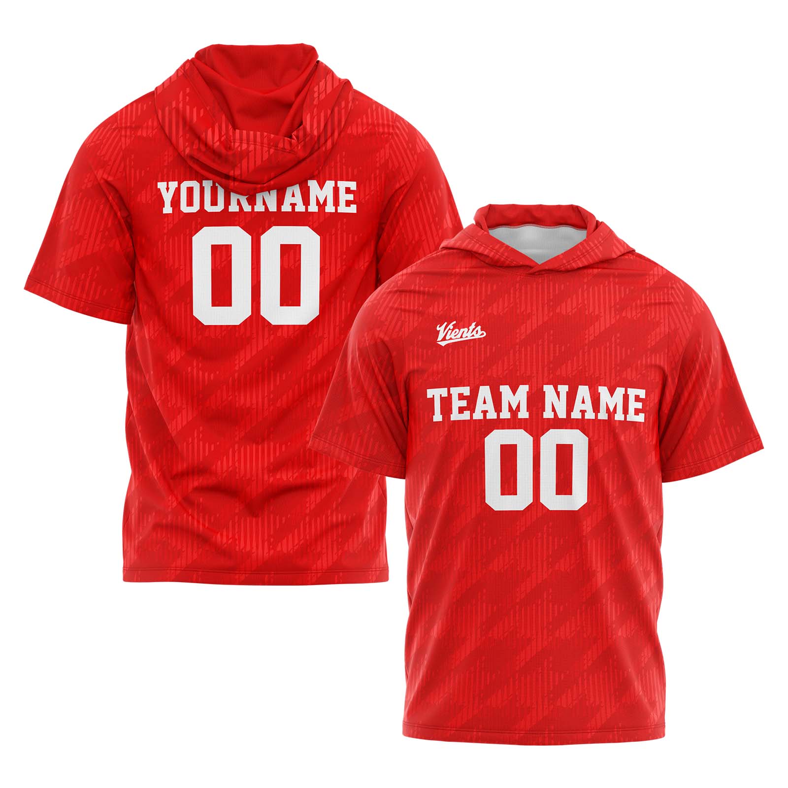 Custom Red Sleeve Hoodies for Men Women Shirts with Hoods Printed Name Logo enthsush