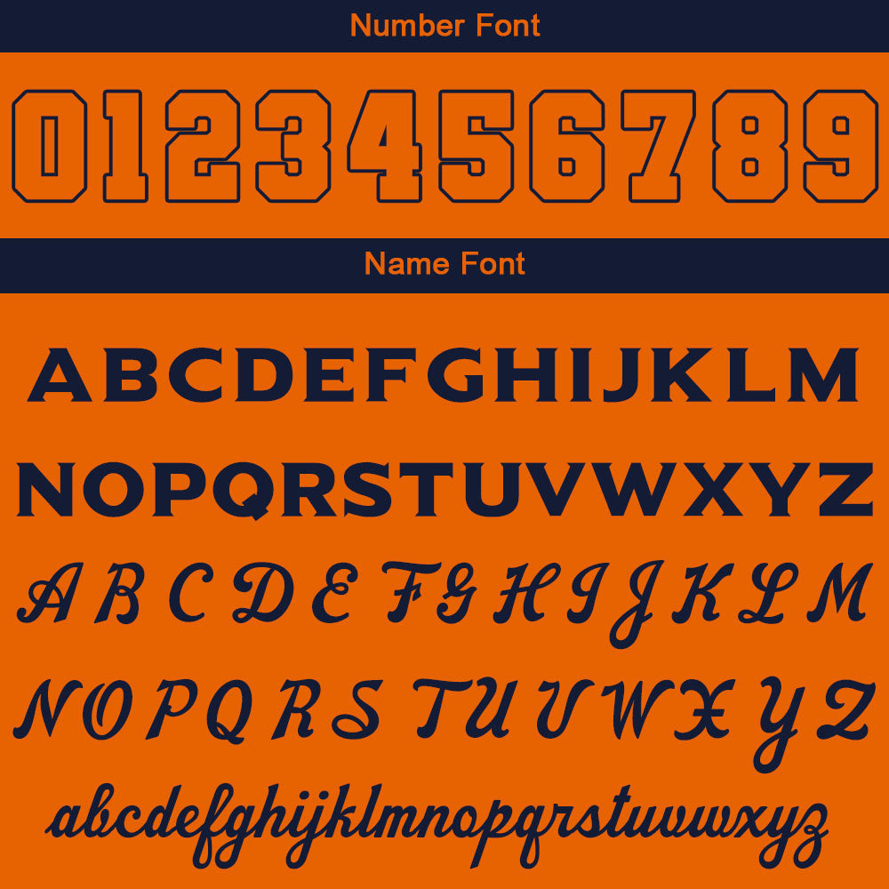 Custom Navy Orange Sweatshirt Hoodie For Men Women Girl Boy Print Your Logo Name Number enthsush