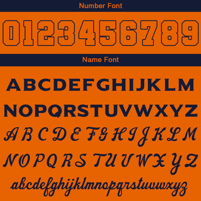 Custom Navy Orange Sweatshirt Hoodie For Men Women Girl Boy Print Your Logo Name Number enthsush