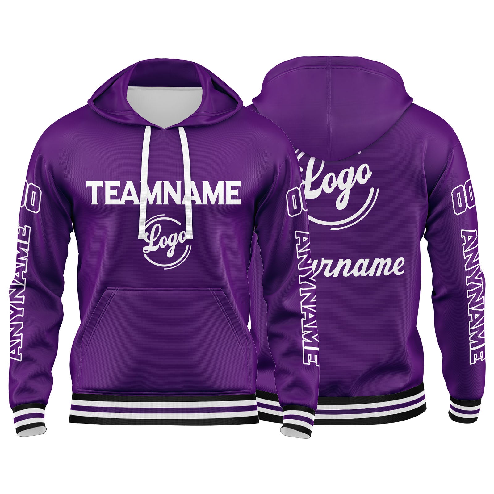 Custom Purple Sweatshirt Hoodie For Men Women Girl Boy Print Your Logo Name Number enthsush