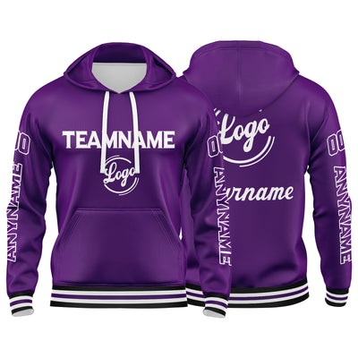Custom Purple Sweatshirt Hoodie For Men Women Girl Boy Print Your Logo Name Number enthsush