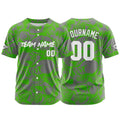 Custom Baseball Jersey Personalized Baseball Shirt for Men Women Kids Youth Teams Stitched and Print Green&Grey enthsush