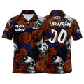 Custom Football Polo Shirts  Add Your Unique Logo/Name/Number Orange enthsush