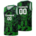 Custom basketball jersey for men and women. Stitched and printed name, number and logo Black&Green enthsush