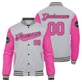 Custom Varsity Jacket Letterman jacket for Men, Women and Youth Pink enthsush