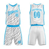 Custom Basketball Jersey Uniform Suit Printed Your Logo Name Number White