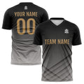 Custom Soccer Jerseys for Men Women Personalized Soccer Uniforms for Adult and Kid Black&Gray enthsush