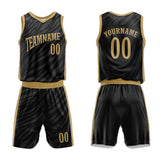 Custom Basketball Jersey Uniform Suit Printed Your Logo Name Number Black