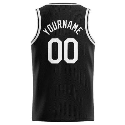 Custom Stitched Basketball Jersey for Men, Women And Kids Black-White enthsush