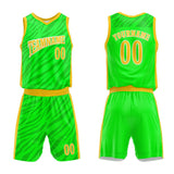 Custom Basketball Jersey Uniform Suit Printed Your Logo Name Number Neon Green