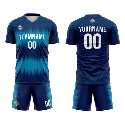 Custom Soccer Jerseys for Men Women Personalized Soccer Uniforms for Adult and Kid Navy-Teal enthsush
