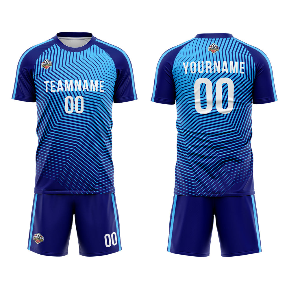 Custom Soccer Jerseys for Men Women Personalized Soccer Uniforms for Adult and Kid Royal-Light Blue enthsush