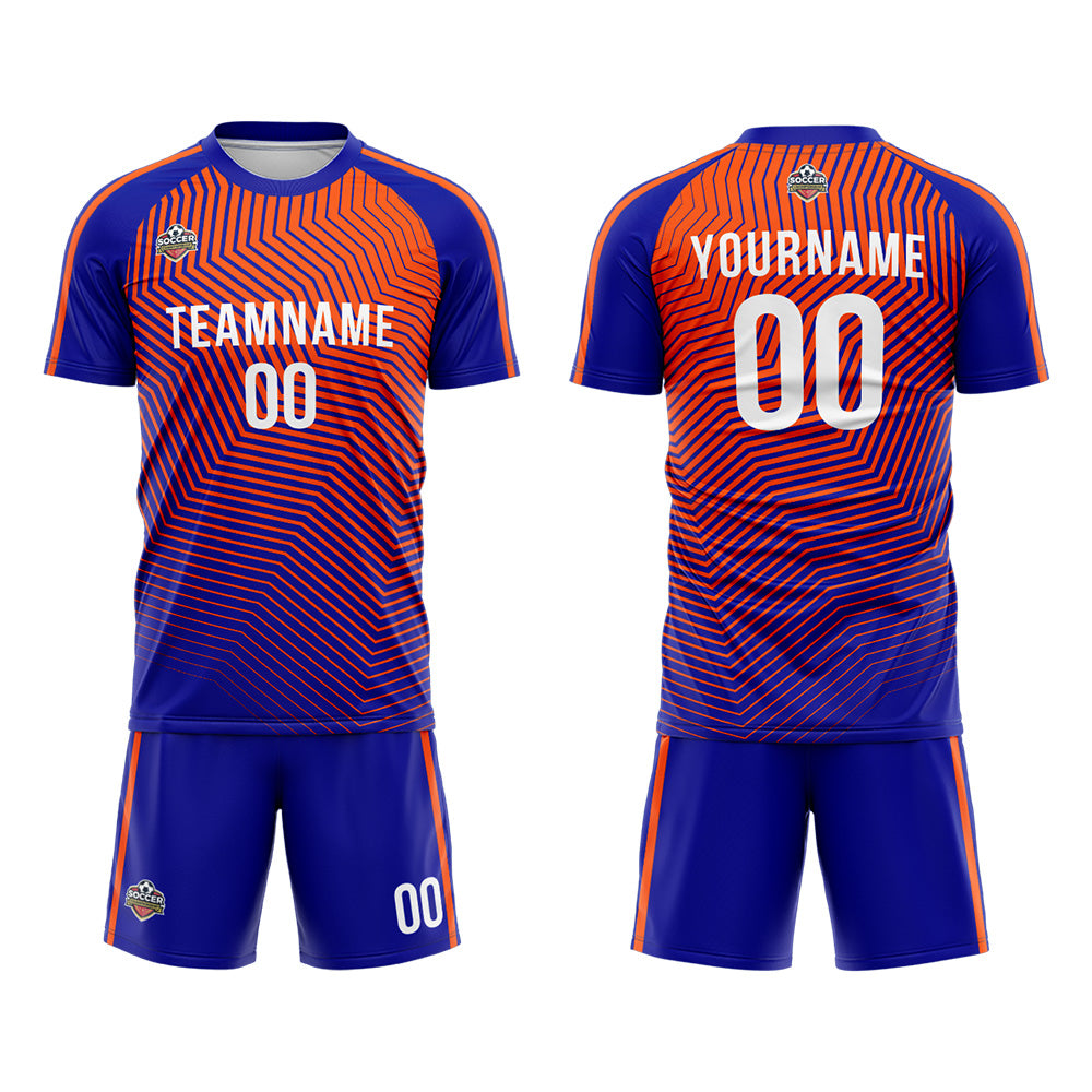 Custom Soccer Jerseys for Men Women Personalized Soccer Uniforms for Adult and Kid Royal-Orange enthsush