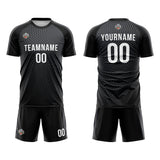 Custom Soccer Jerseys for Men Women Personalized Soccer Uniforms for Adult and Kid Black-Gray