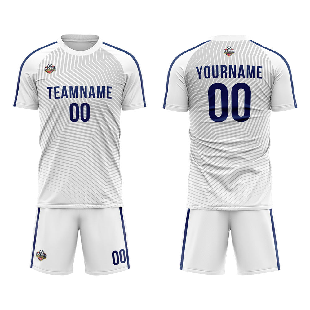 Custom Soccer Jerseys for Men Women Personalized Soccer Uniforms for Adult and Kid White-Gray enthsush