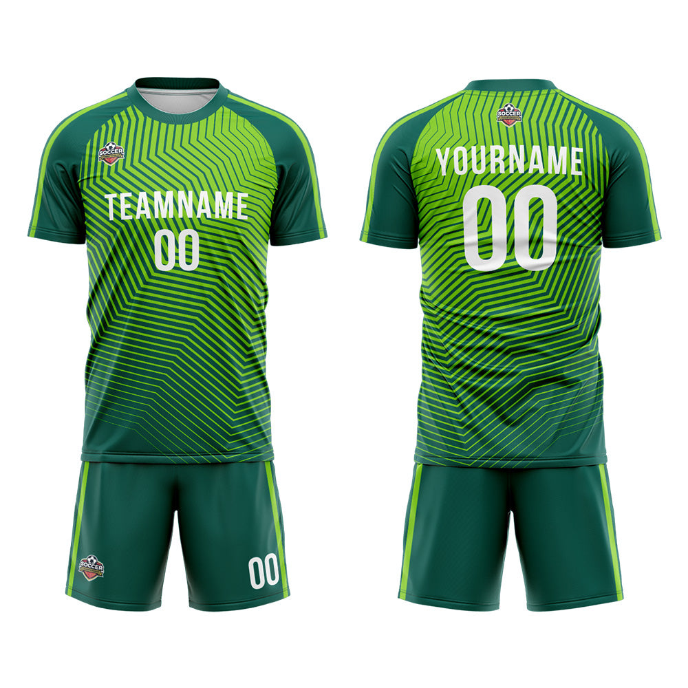 Custom Soccer Jerseys for Men Women Personalized Soccer Uniforms for Adult and Kid Green enthsush