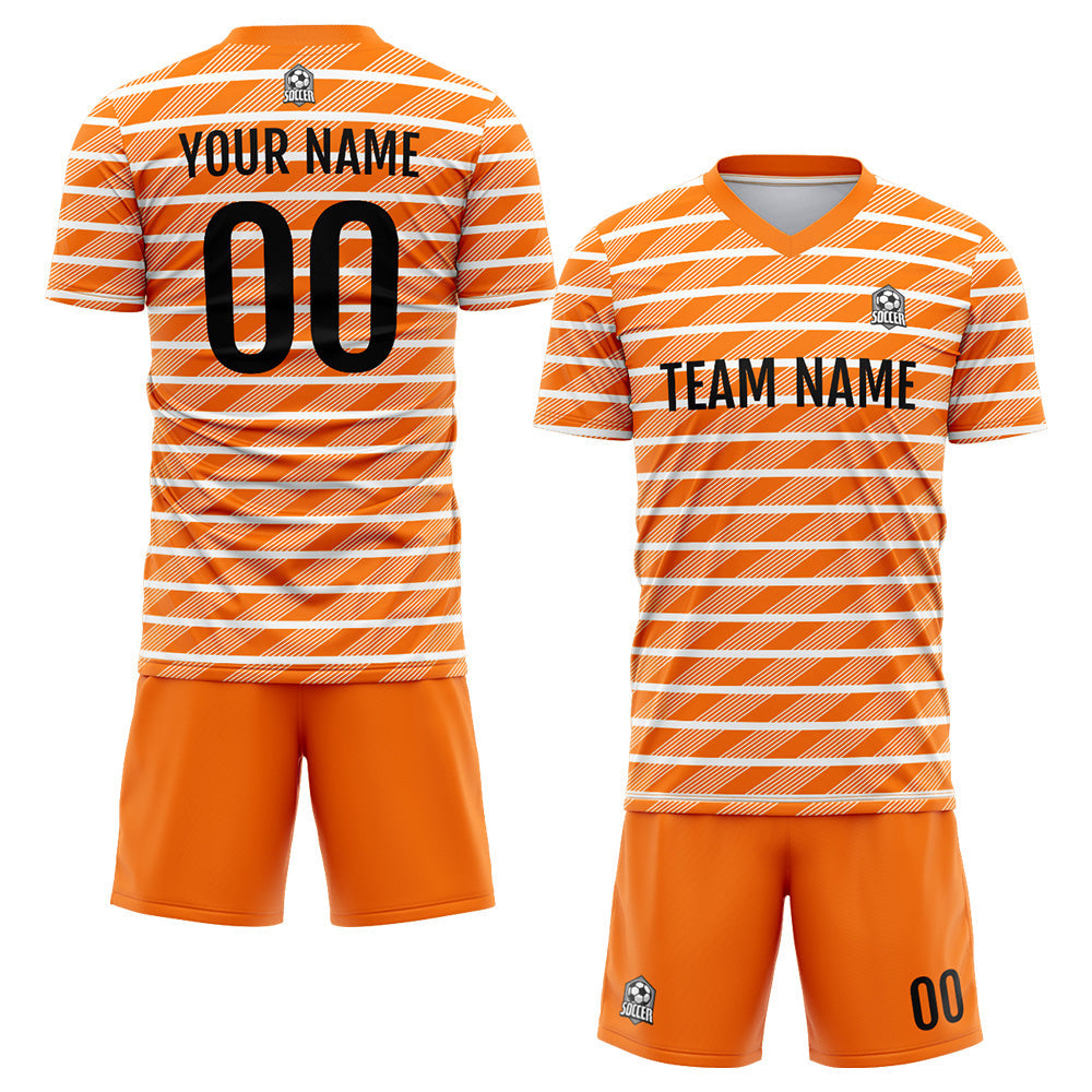 Custom Soccer Jerseys for Men Women Personalized Soccer Uniforms for Adult and Kid Orange enthsush