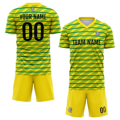 Custom Soccer Jerseys for Men Women Personalized Soccer Uniforms for Adult and Kid Yellow-Green enthsush