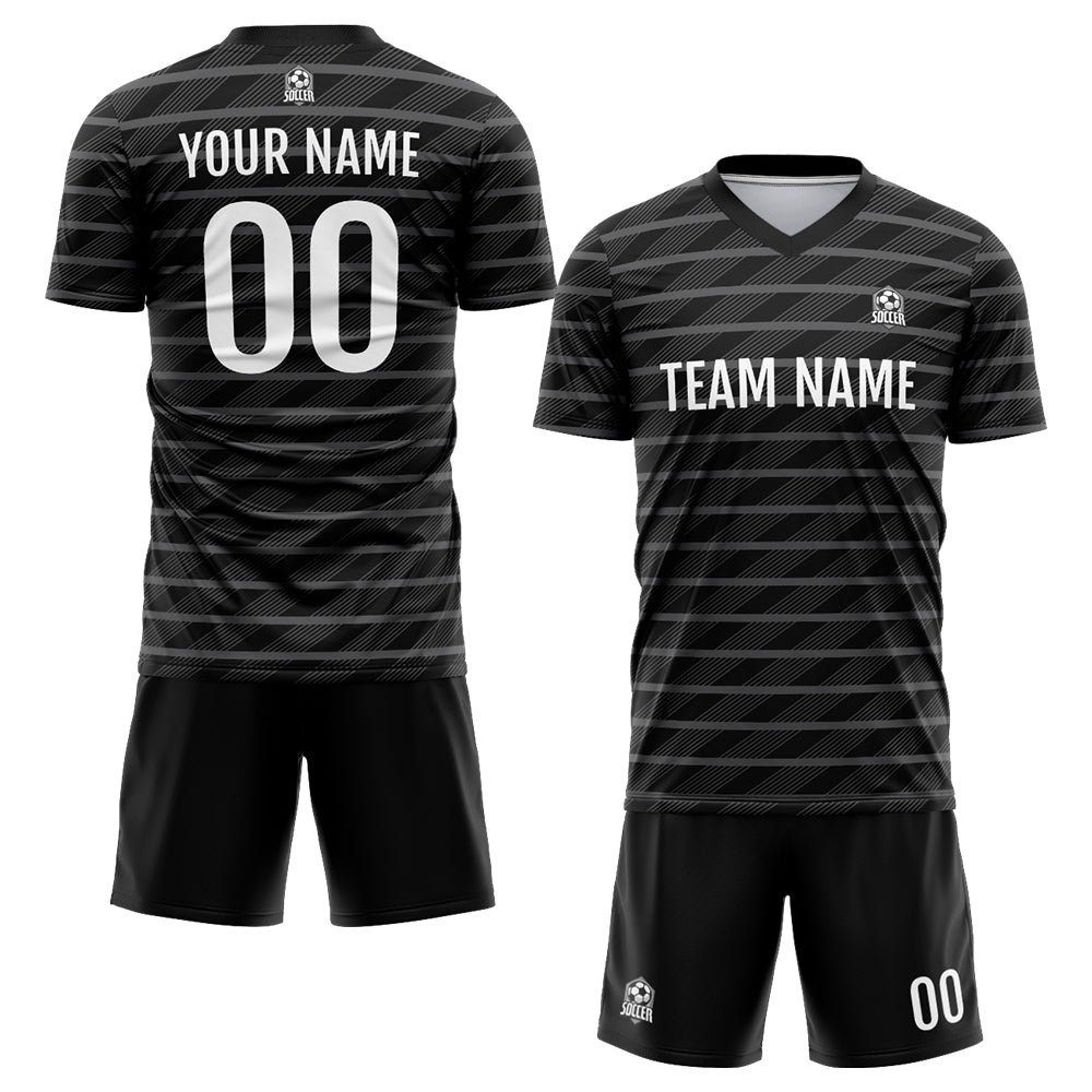 Custom Soccer Jerseys for Men Women Personalized Soccer Uniforms for Adult and Kid Black enthsush