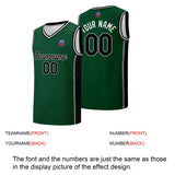 Custom basketball jersey shorts for men and women. Embroidered and printed name, number and logo Dark Green