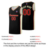 Custom basketball jersey shorts for men and women. Embroidered and printed name, number and logo Black&Cream