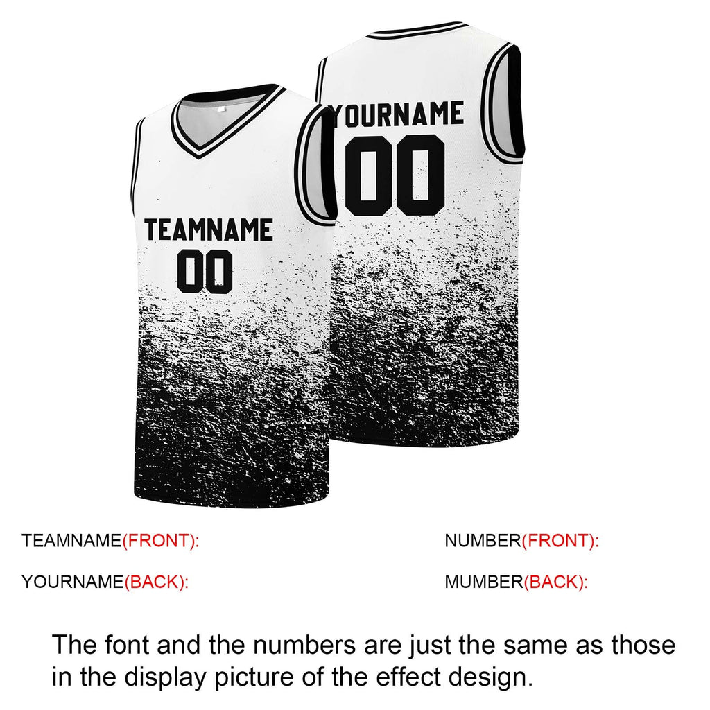 Custom basketball jersey for men and women. Stitched and printed name, number and logo White&Black enthsush