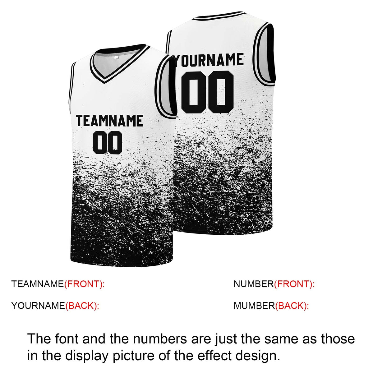 Custom basketball jersey for men and women. Stitched and printed name, number and logo White&Black enthsush