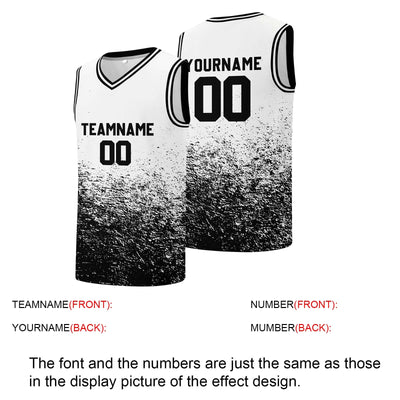Custom basketball jersey for men and women. Stitched and printed name, number and logo White&Black enthsush