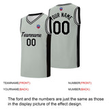 Custom basketball jersey shorts for men and women. Embroidered and printed name, number and logo Grey