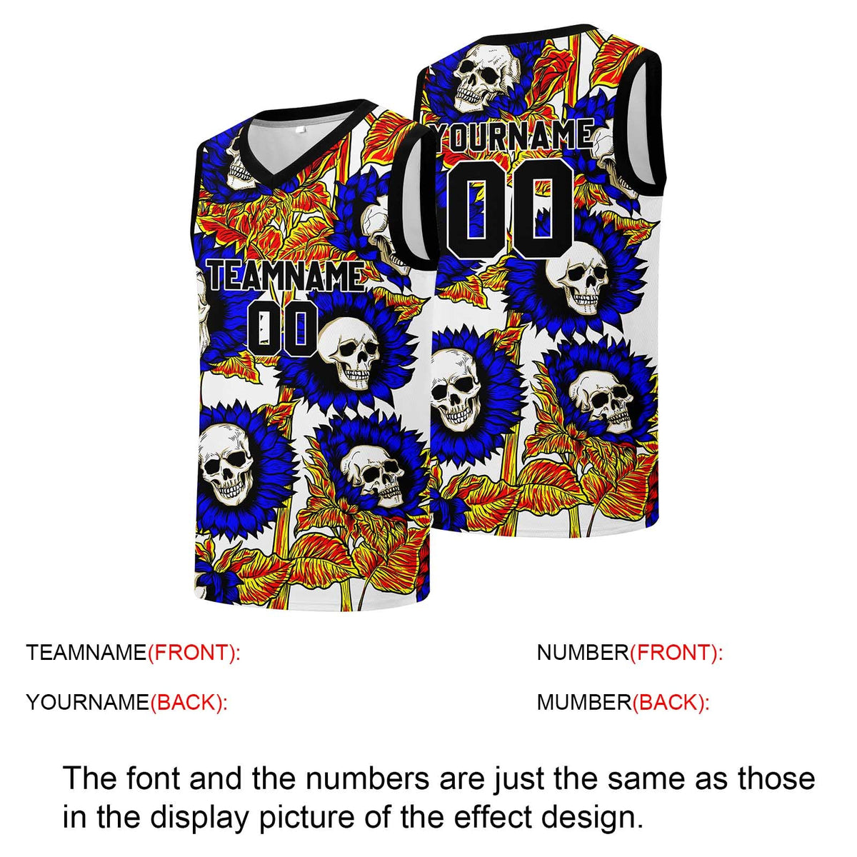 Custom basketball jersey for men and women. Stitched and printed name, number and logo Royal enthsush