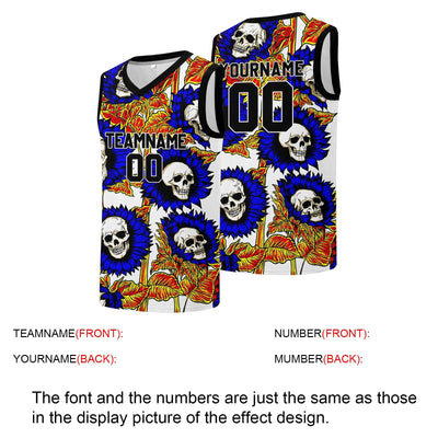 Custom basketball jersey for men and women. Stitched and printed name, number and logo Royal enthsush